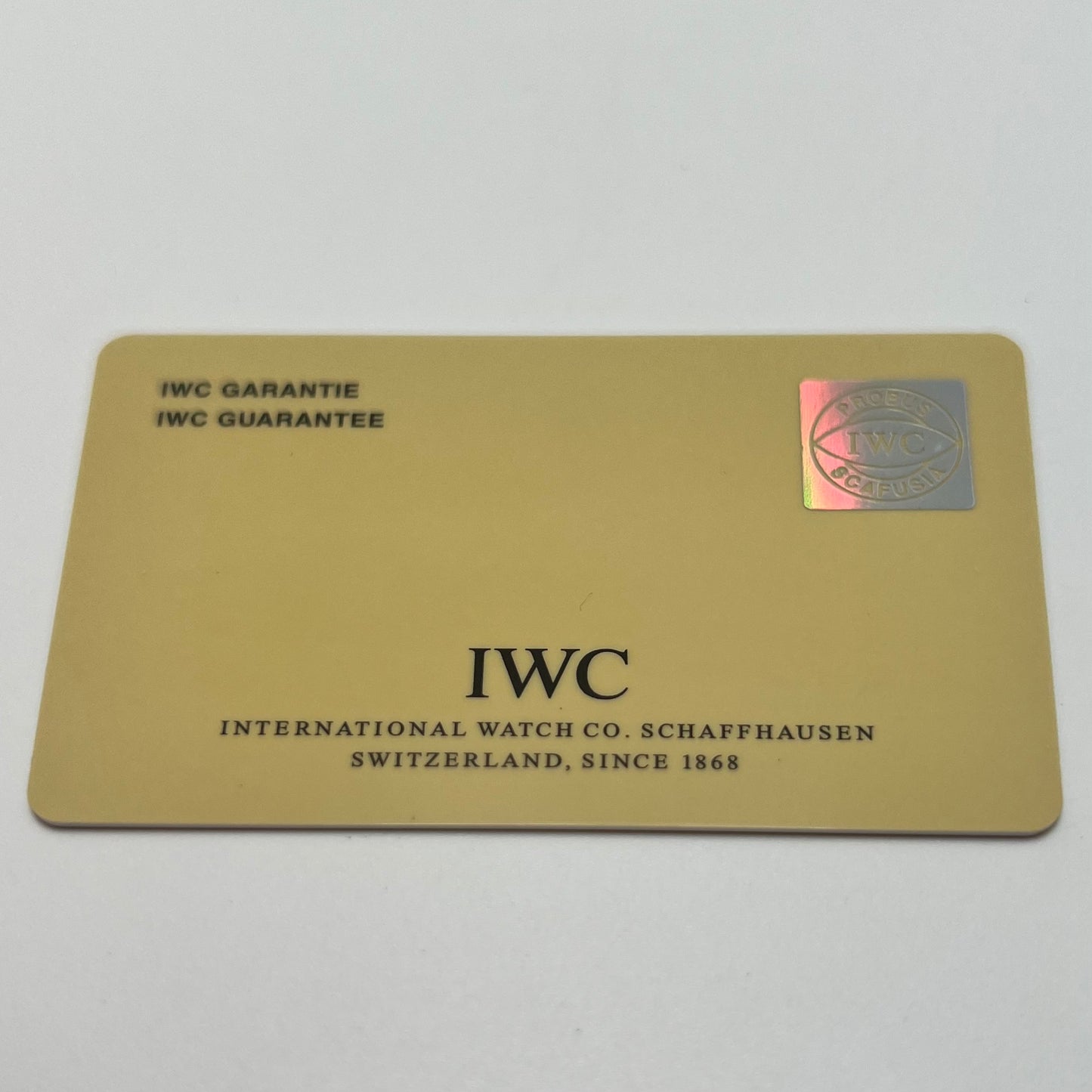 IWC Portuguese Chronograph Watch & Card