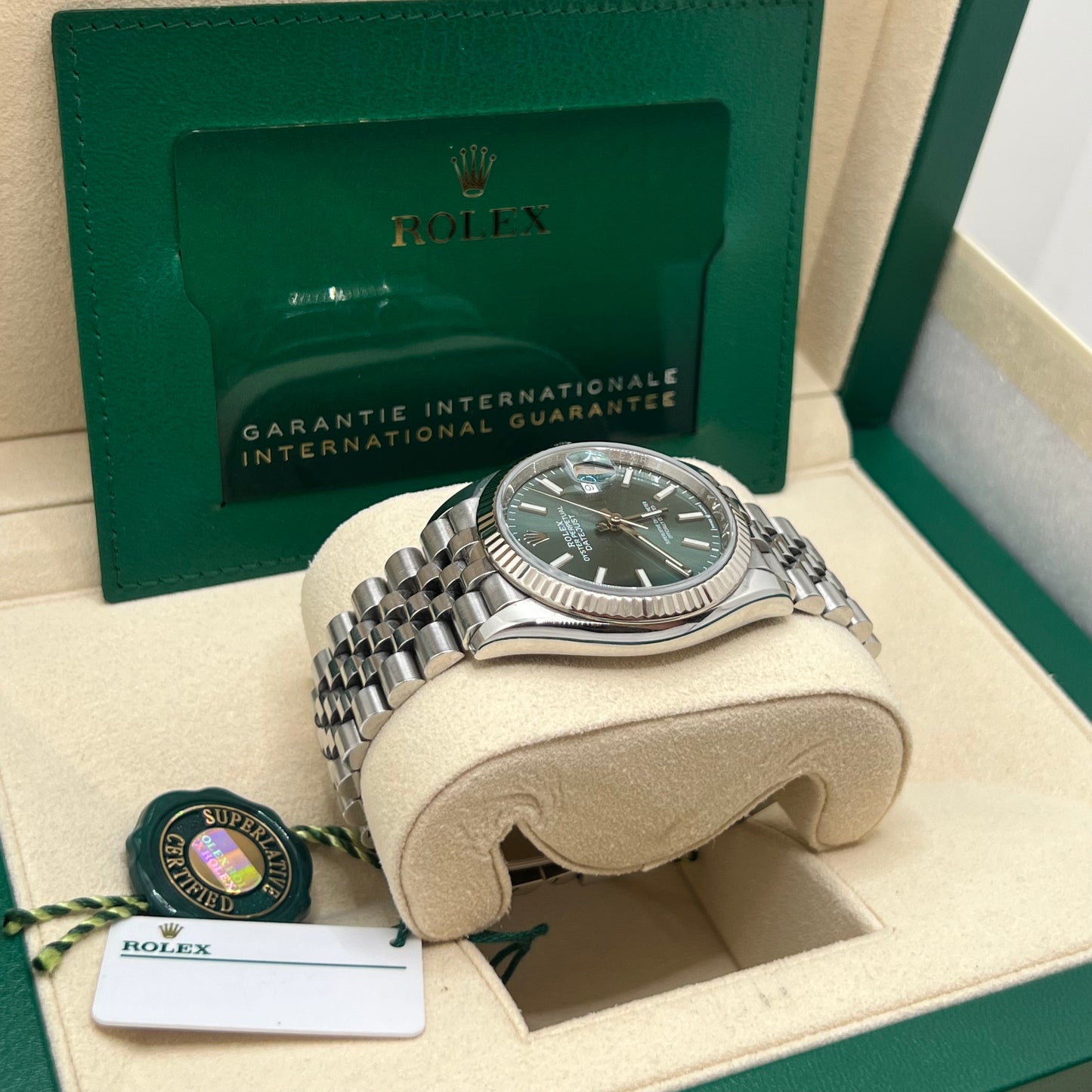 Rolex Datejust 36 FULL-SET 2022 GREEN DIAL