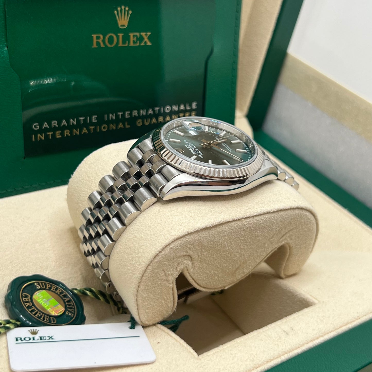 Rolex Datejust 36 FULL-SET 2022 GREEN DIAL