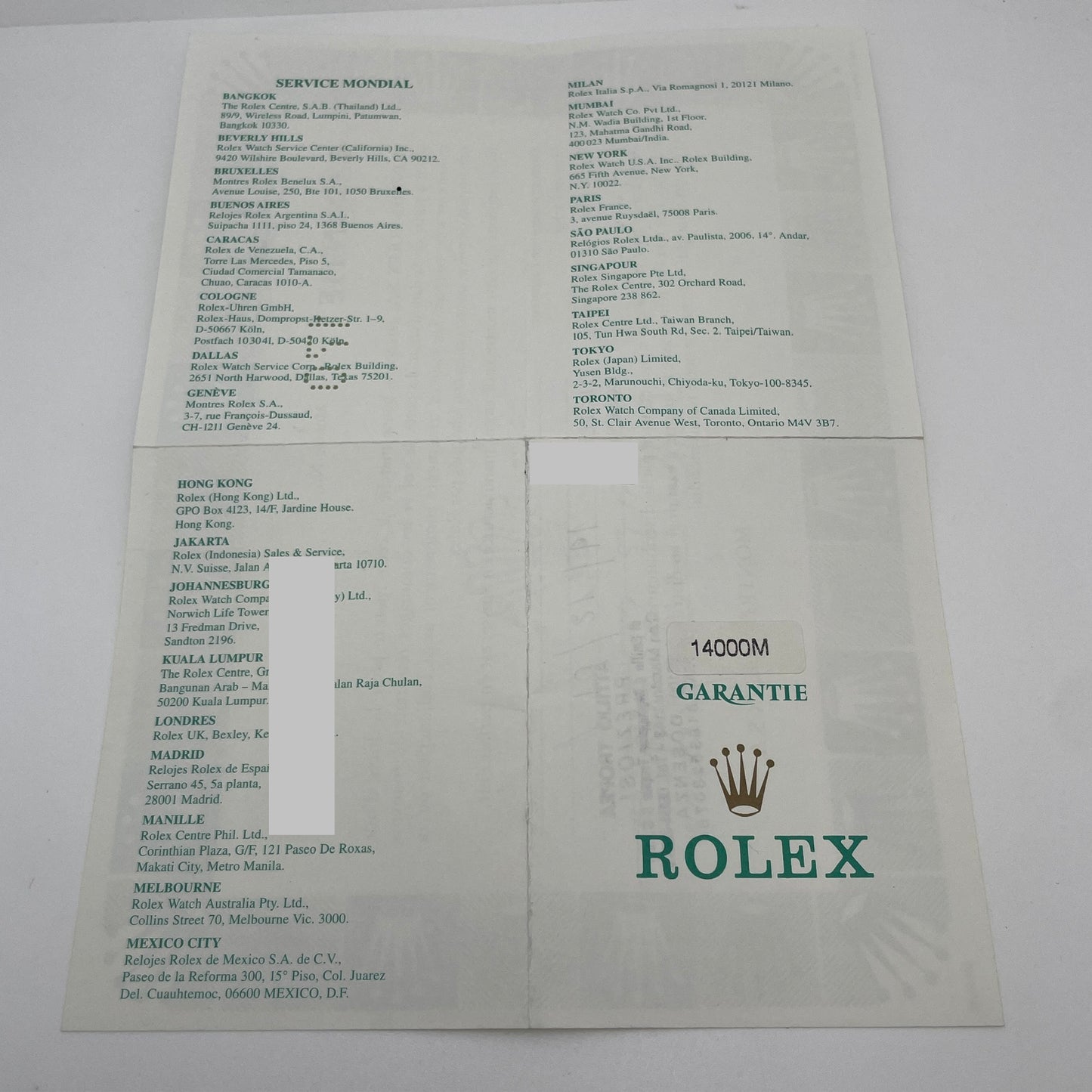 Rolex Air King Ref. 14000M *NOS* Year 2001