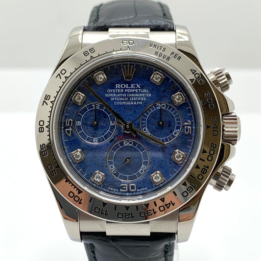 Rolex Daytona Ref. 116519 SODALITE DIAL FULL SET TOP CONDITIONS