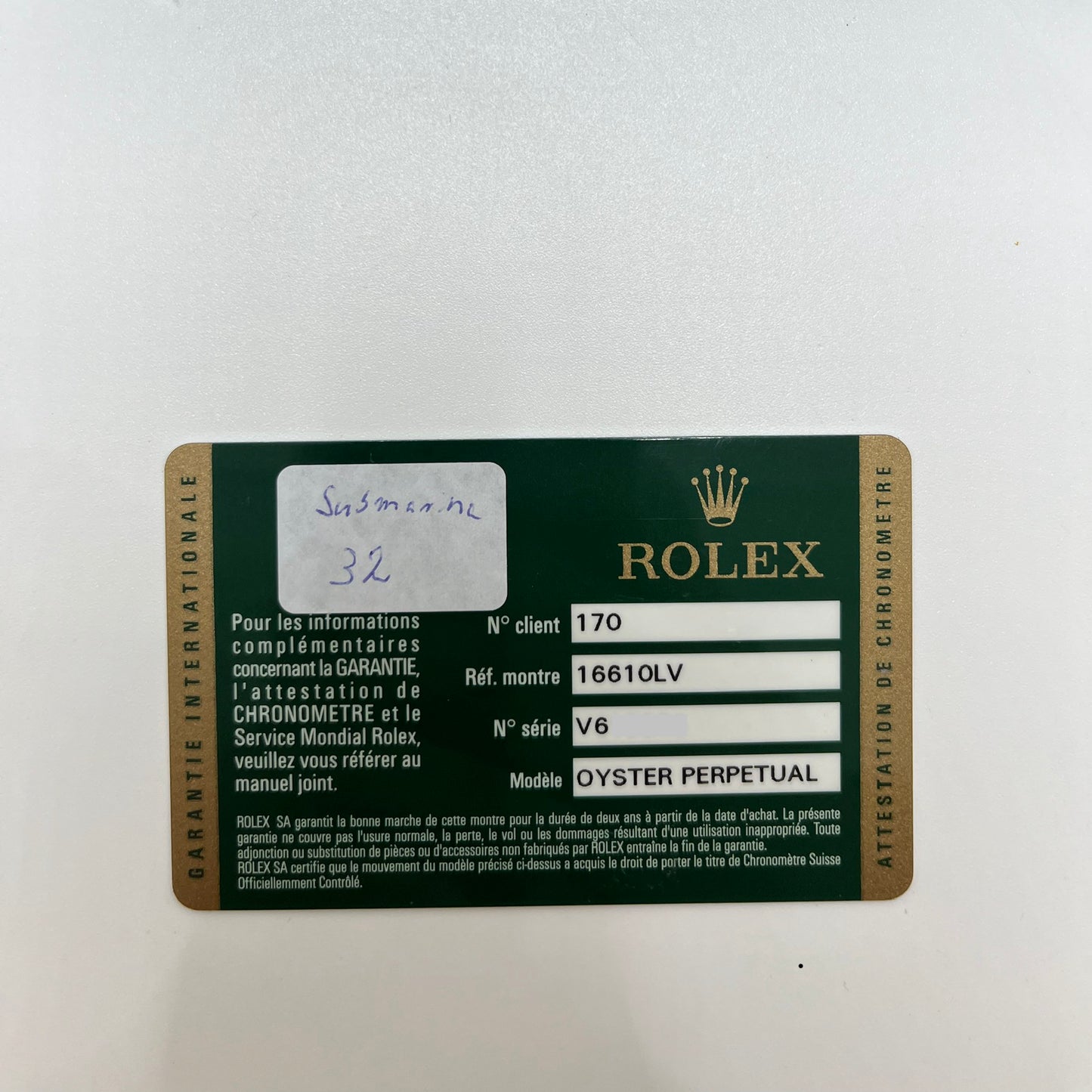 Rolex Submariner Date Ref. 16610LV NOS FULL-SET, garanzia ITA